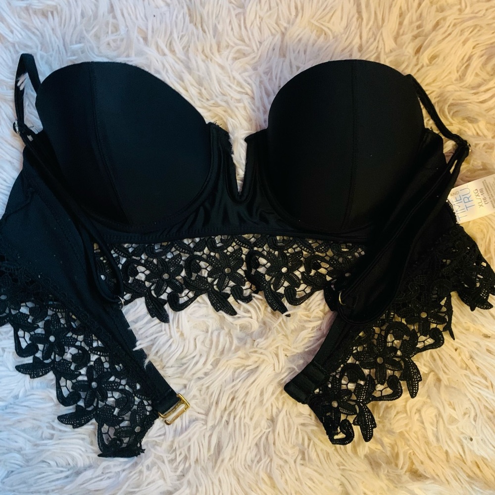 XL Black Lace Bikini Top